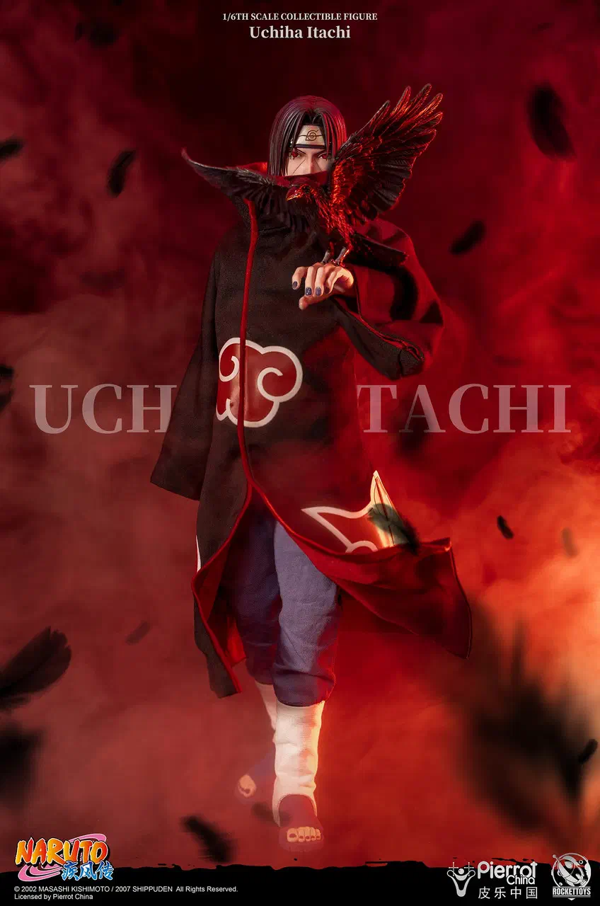 Rocket Toys ROC-003 Uchiha Itachi 1/6 scale action figure in Akatsuki outfit