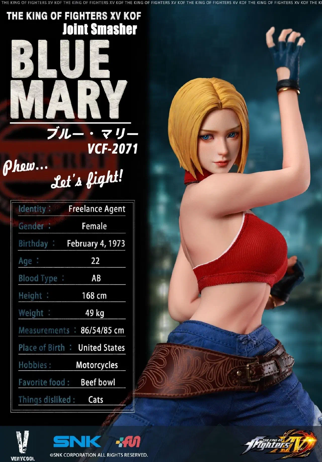 VERYCOOL VCF-2071 Blue Mary 1/6 figure